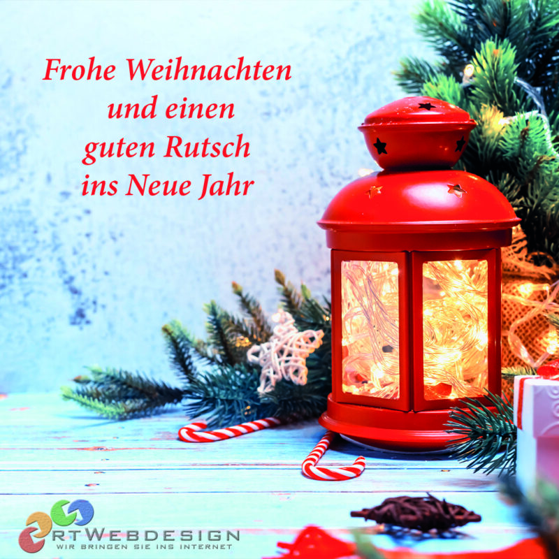 rtWebdesign wünscht frohe Weihnachten und einen guten Rutsch in anstehende Jahr 2025